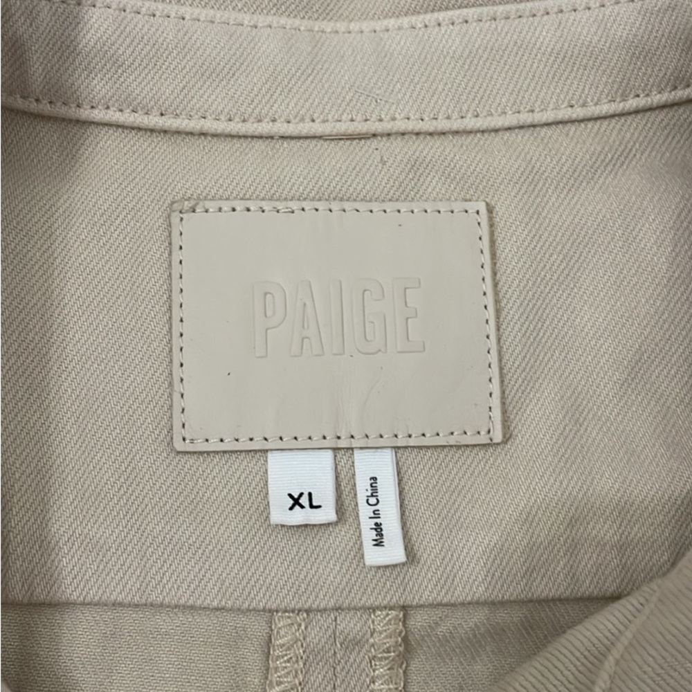 PAIGE Beige Utility Jacket with Button Front - Picture 6 of 7